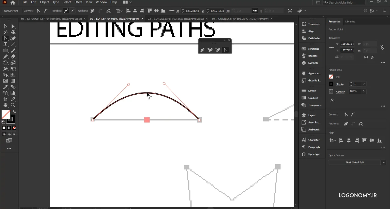 آموزش کشیدن پرنده در ایلوستریتور